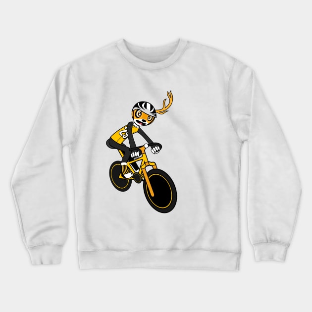 Cyclist Deer Velo Crewneck Sweatshirt by MOULE